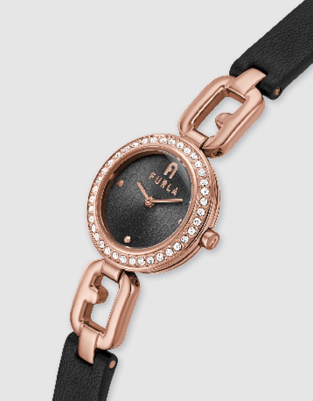 Furla - Furla Arco Chain Rose Gold Tone & Black