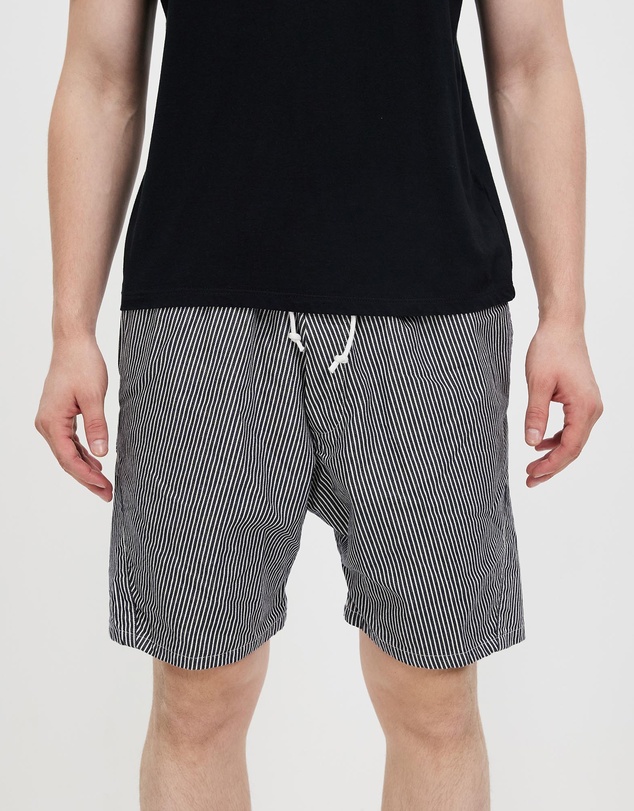 Surrounded By Ghosts - The Obsidian Denim Drawstring Shorts