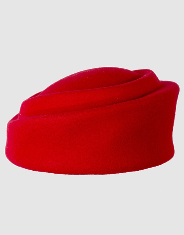 Max Alexander - Felt Red Pillbox Hat