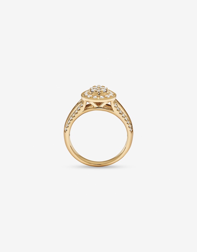 Michael Hill - 0.85 Carat TW Pear-Shaped Diamond Cluster Ring in 10kt Yellow Gold