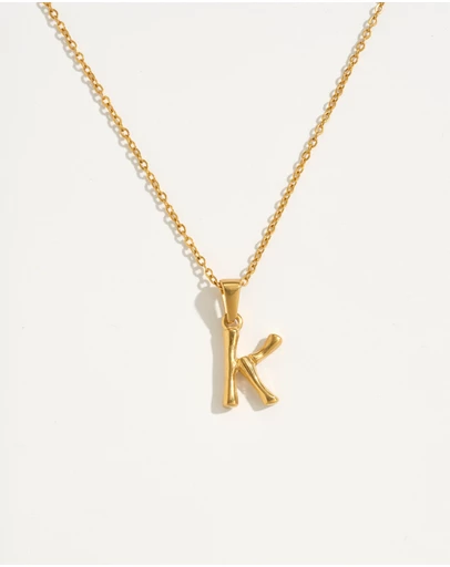 Reliquia - K Initial Gold Charm Necklace