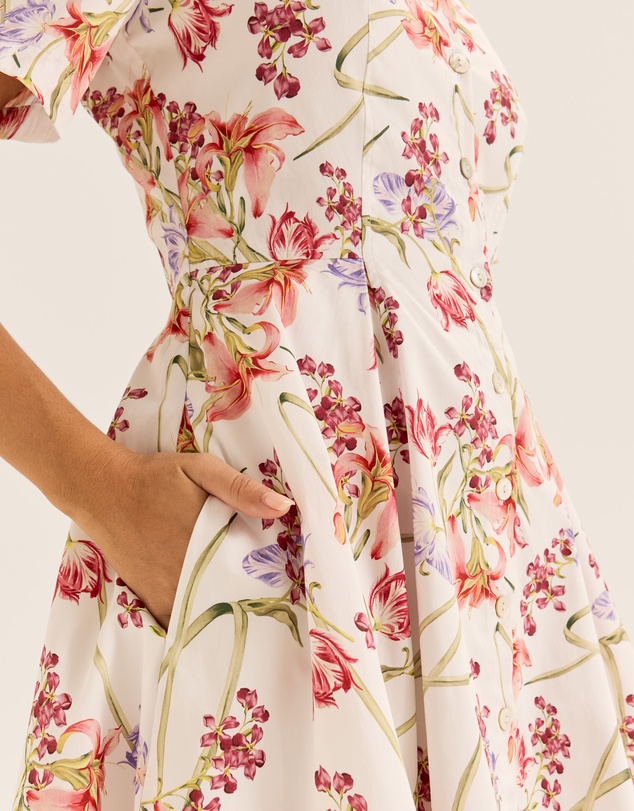 Review - Tropics Mini Shirt Dress
