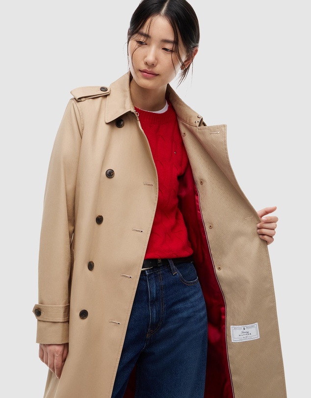 Tommy Hilfiger - Buckle Belt Double Breasted Trench Coat