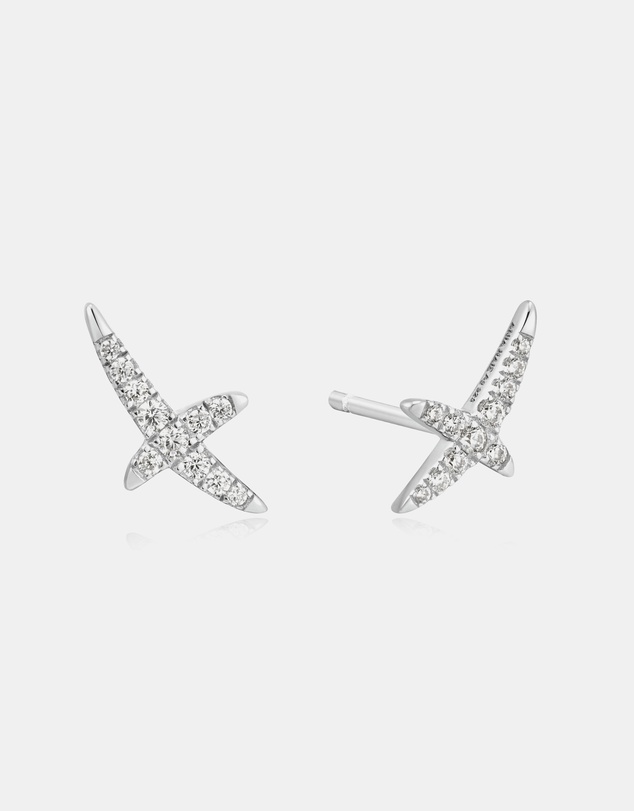 Ania Haie - Silver Kiss Pave Studs