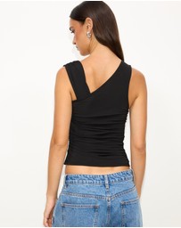 Dazie - Daquiri Ruched Jersey Top