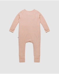 Kynd Baby - Day Or Night Onesie in Heart Gingham
