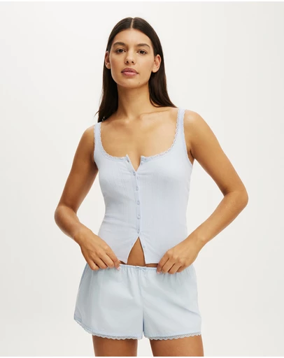 Cotton On Body - Dreamy Soft Pointelle Button Up Cami