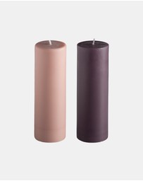 porter green - escc medium pillar candle soy-blend unscented candles