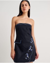 Jag - Seahorse Linen Bustier Dress