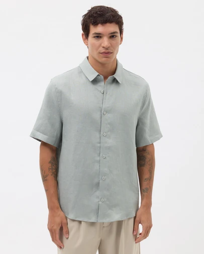 AERE - Euro Resort Linen Ss Shirt