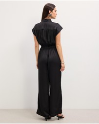 The Fated - Bryne Relaxed Satin Jumpsuit