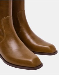 Steve Madden - Bretton Olive Leather Boots