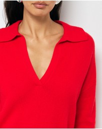 AERE - Asha Merino Wool Blend Polo Knit