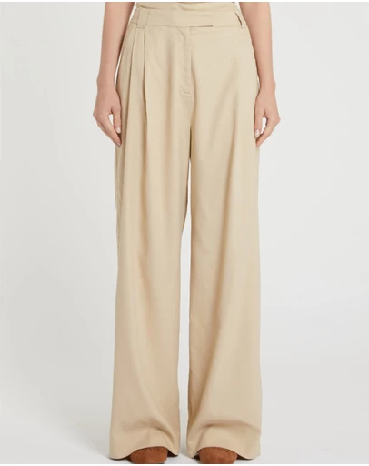 Marella - Twill Wide-Leg Trousers