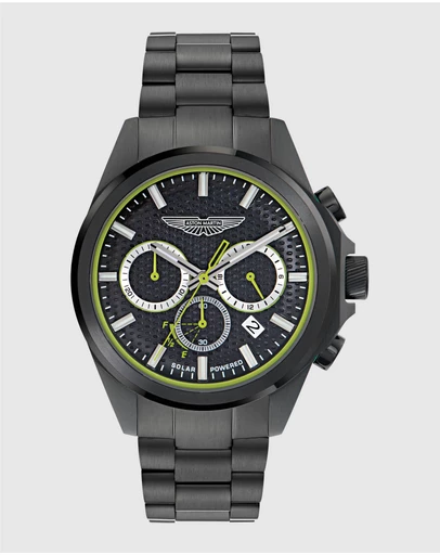 Aston Martin - HLC Chronograph Solar IP Black Stainless Steel Bracelet Watch