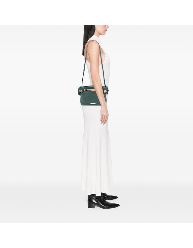 Pre-Loved by Azura Reborn - Pre-Loved House Check Canvas and Calfskin Little Crush Crossbody