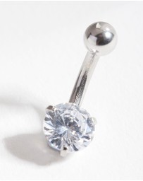 Lovisa - Surgical Steel Cubic Zirconia Belly Bar