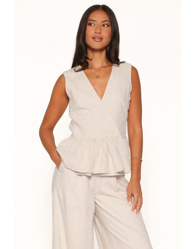 Petal & Pup - Vienna Vest Top - Oatmeal