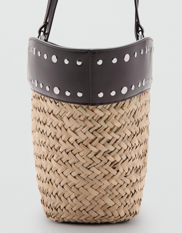 M.N.G - Natural Fibre Basket with Studs