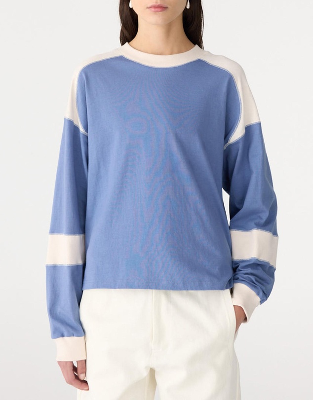 Bassike - LS Slouch Panelled T-Shirt