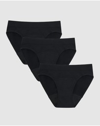 Love Luna - 3 Pack Women's Side Seamfree Period Bikini Brief
