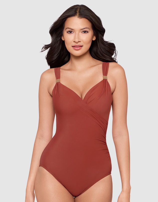 Miraclesuit Swimwear  - Razzle Dazzle Siren Crossover Shaping Swimsuit
