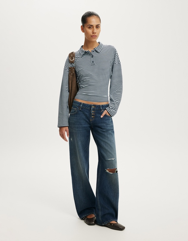 Cotton On - Everyday Smooth Polo Long Sleeve