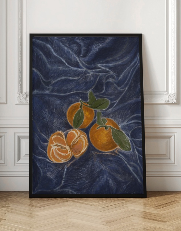 Olive et Oriel - KH Studio - The Colors Orange a Blue by Karla Hyman Art Print