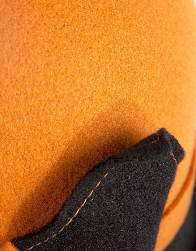 Max Alexander - Winter Felt Orange/Black Cloche Hat