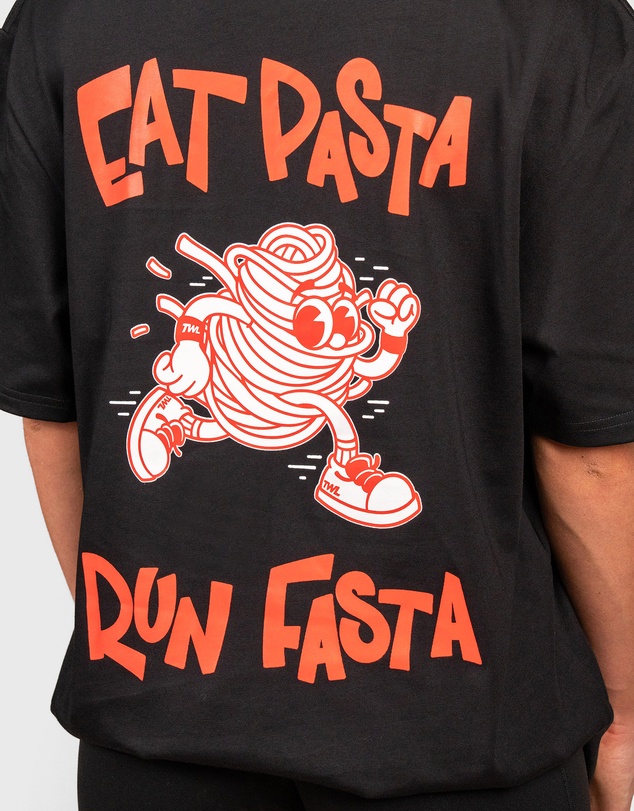 TWL - Oversized T-Shirt Eat Pasta Run Fasta V2
