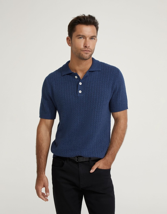 Oxford - Harrison Cable Knit Polo