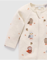 Purebaby - Thick Zip Growsuit -Kids-Babies