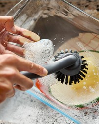 Joseph Joseph - SinkTech™ Dish Brush and Sponge Set with Large Stainless Steel Storage Stand
