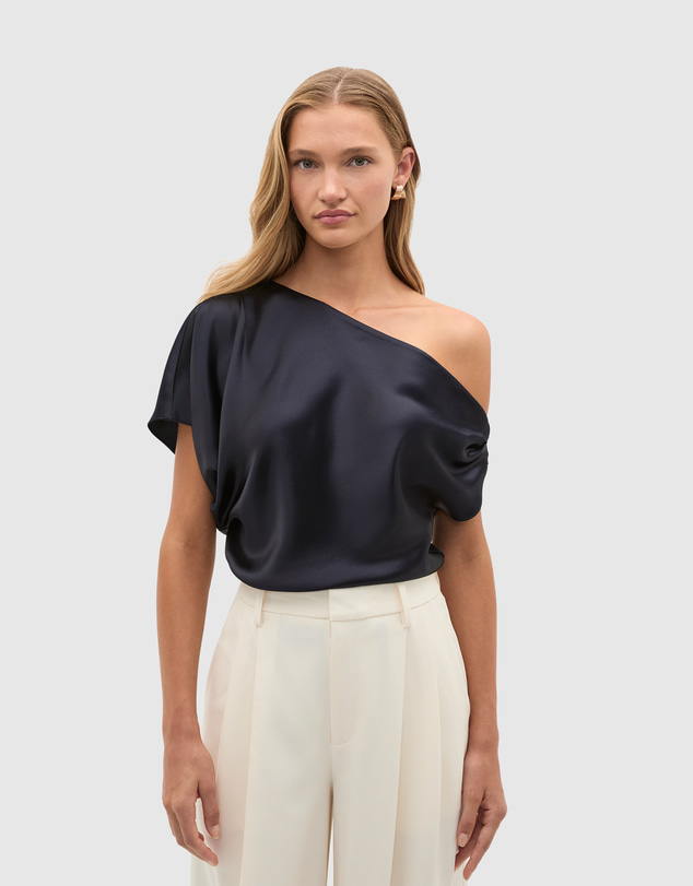 Seed Heritage - Satin Drape Shoulder Top
