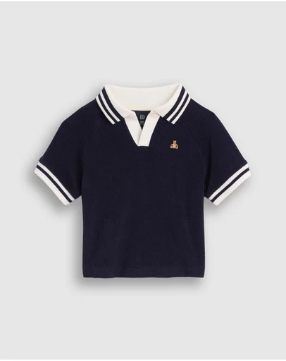 GAP - SS Terry Johnny Collar Shirt - Babies-Kids