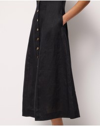 AERE - Rani Linen Midi Dress
