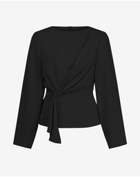 Forcast - Melody Long Sleeve Draped Top