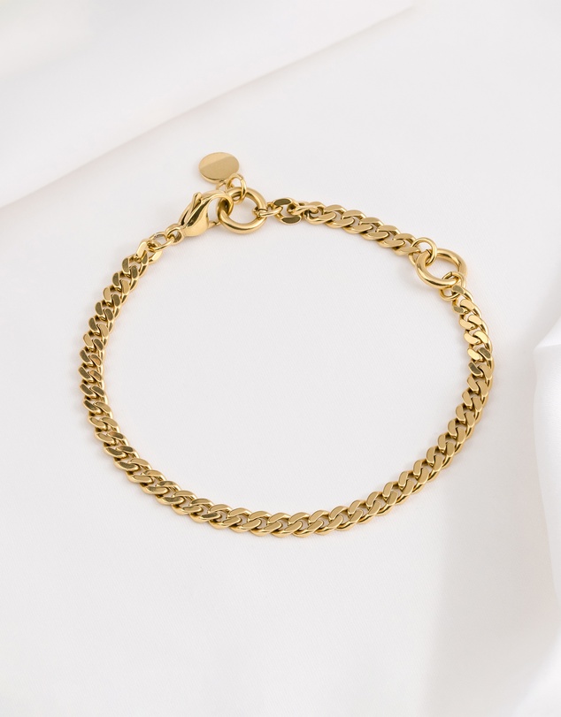 Wanderlust + Co - Chunky Curb Gold Chain Bracelet