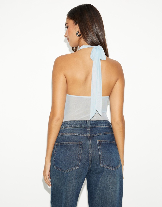 Dazie - Orchid Mesh Halter Bodysuit