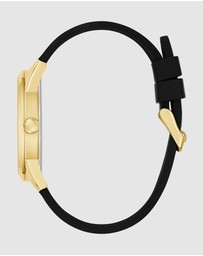 GUESS - Guess Clark Mens Black Gold Tone Multi-function Watch
