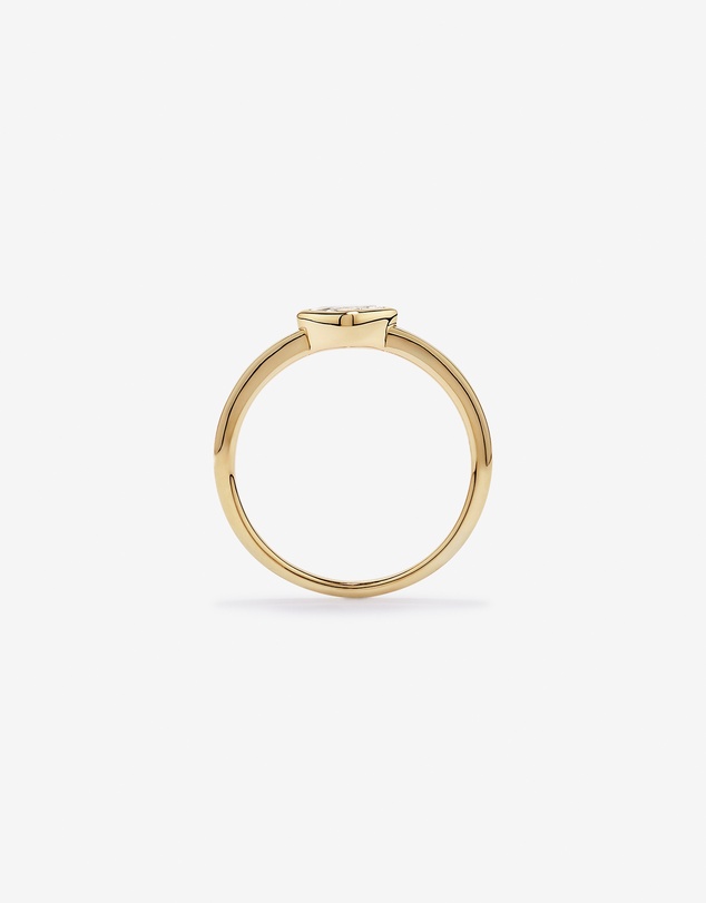Michael Hill - Marquise Cut White Created Sapphire East-to-West Set Bezel Ring in 10kt Yellow Gold