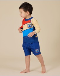 Goldie + Ace - Nautical Flag Board Shorts - Babies-Kids