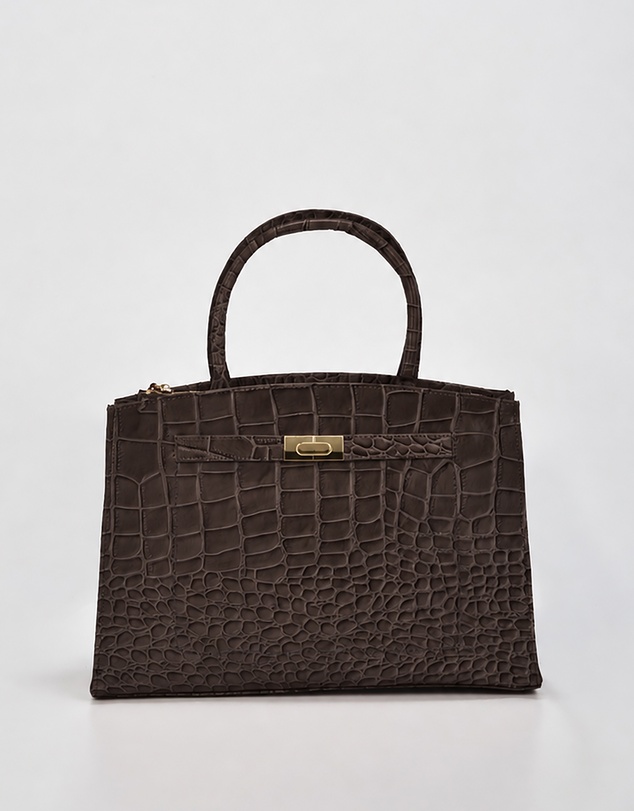 Cobb & Co - Arlie Leather Croc Tote