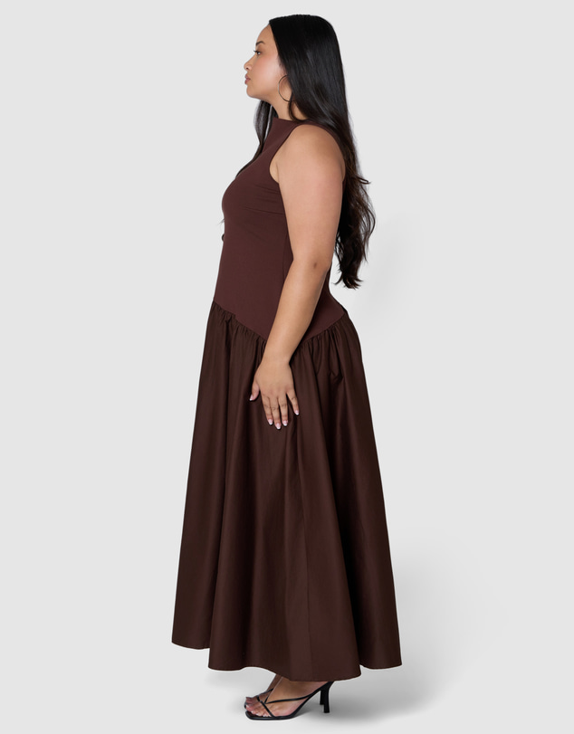 Sunday In The City - Steel Rose Maxi Dress