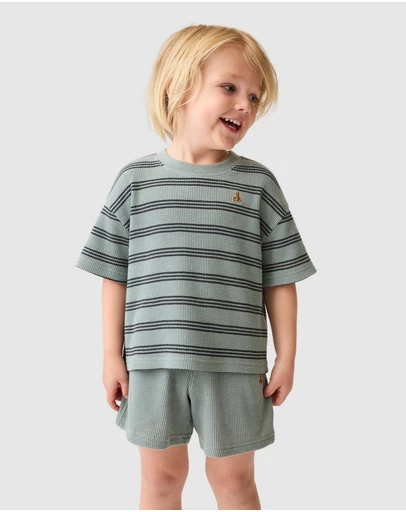 GAP - SS Boxy Waffle Tee - Babies-Kids