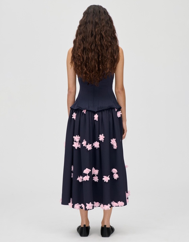 Stine Goya - Double Sided Crepe Corset Long Dress