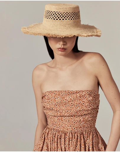 Helen Kaminski - Ivy Raffia Boater Hat