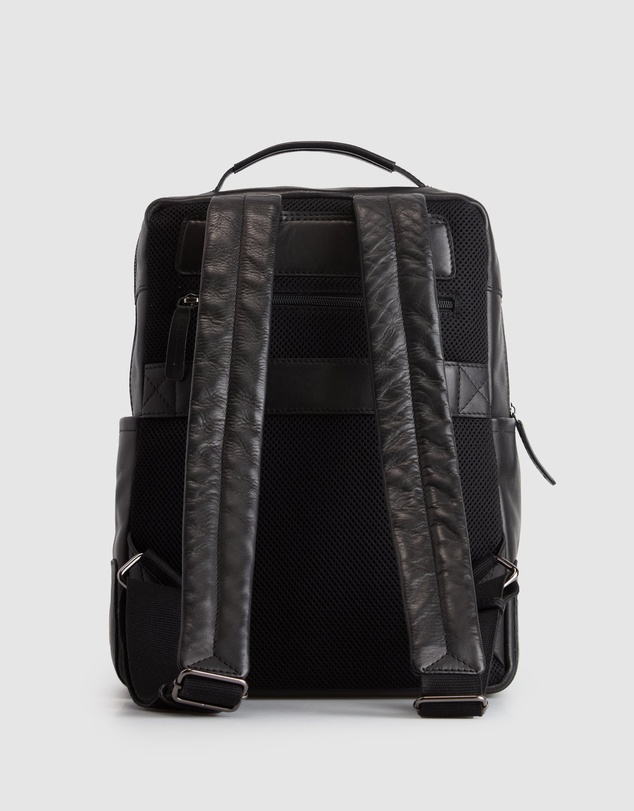Evity - Dominic Leather Weave Backpack