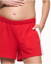 Soon Maternity - Side Stripe Cotton Shorts