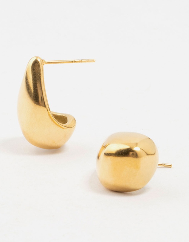 Lovisa - Waterproof Gold Plated Stainless Steel Organic Drop Earrings
